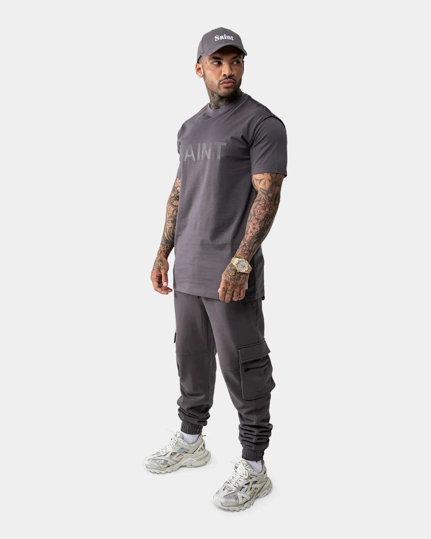 Saint Morta Espionage Military Track Pants Dark Grey