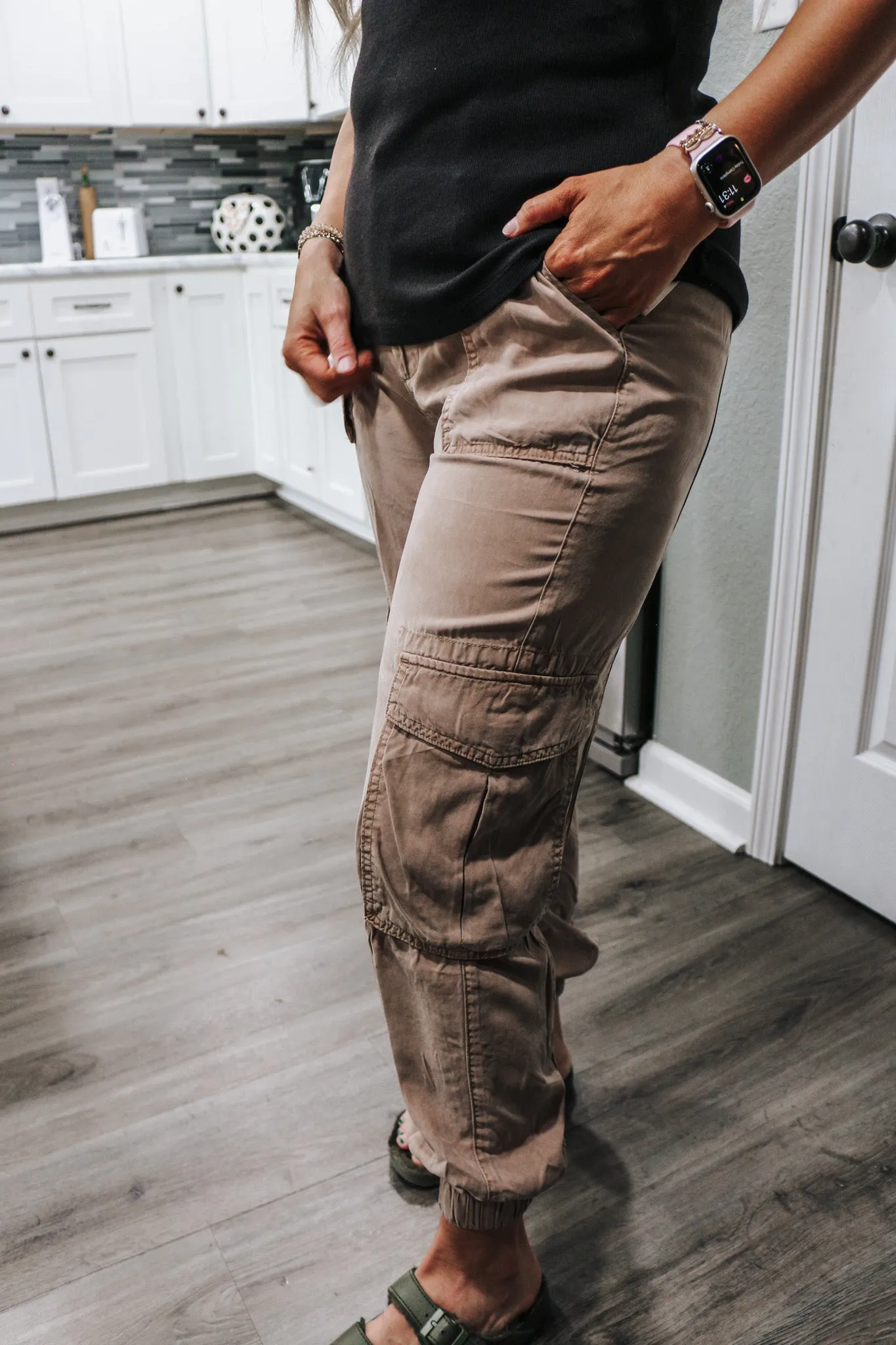 Sandy High Rise Cargo Joggers -3 Colors