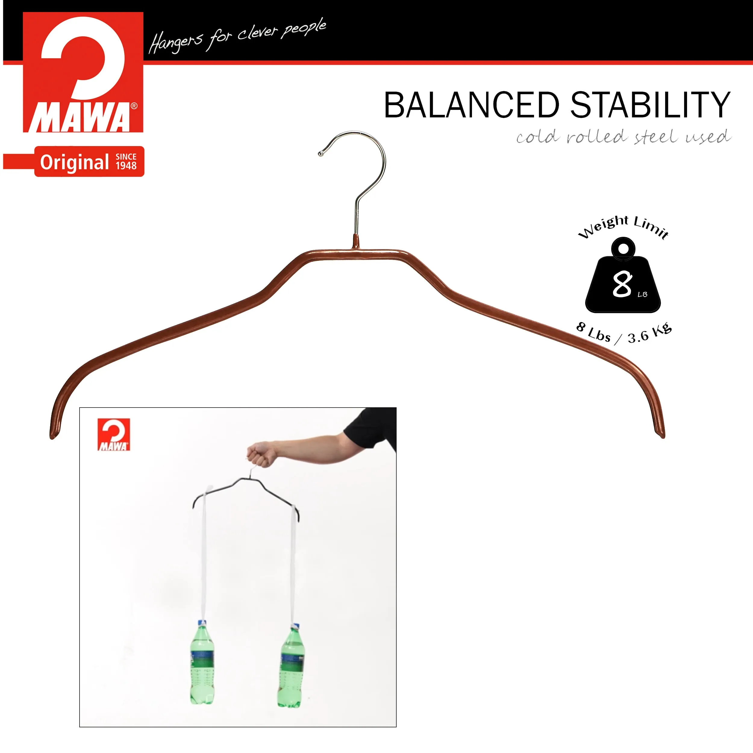 Silhouette Shirt Hanger, 41-F, Copper