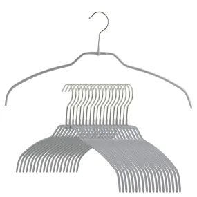 Silhouette Space-Saving Shirt Hanger, 42-FT, Silver