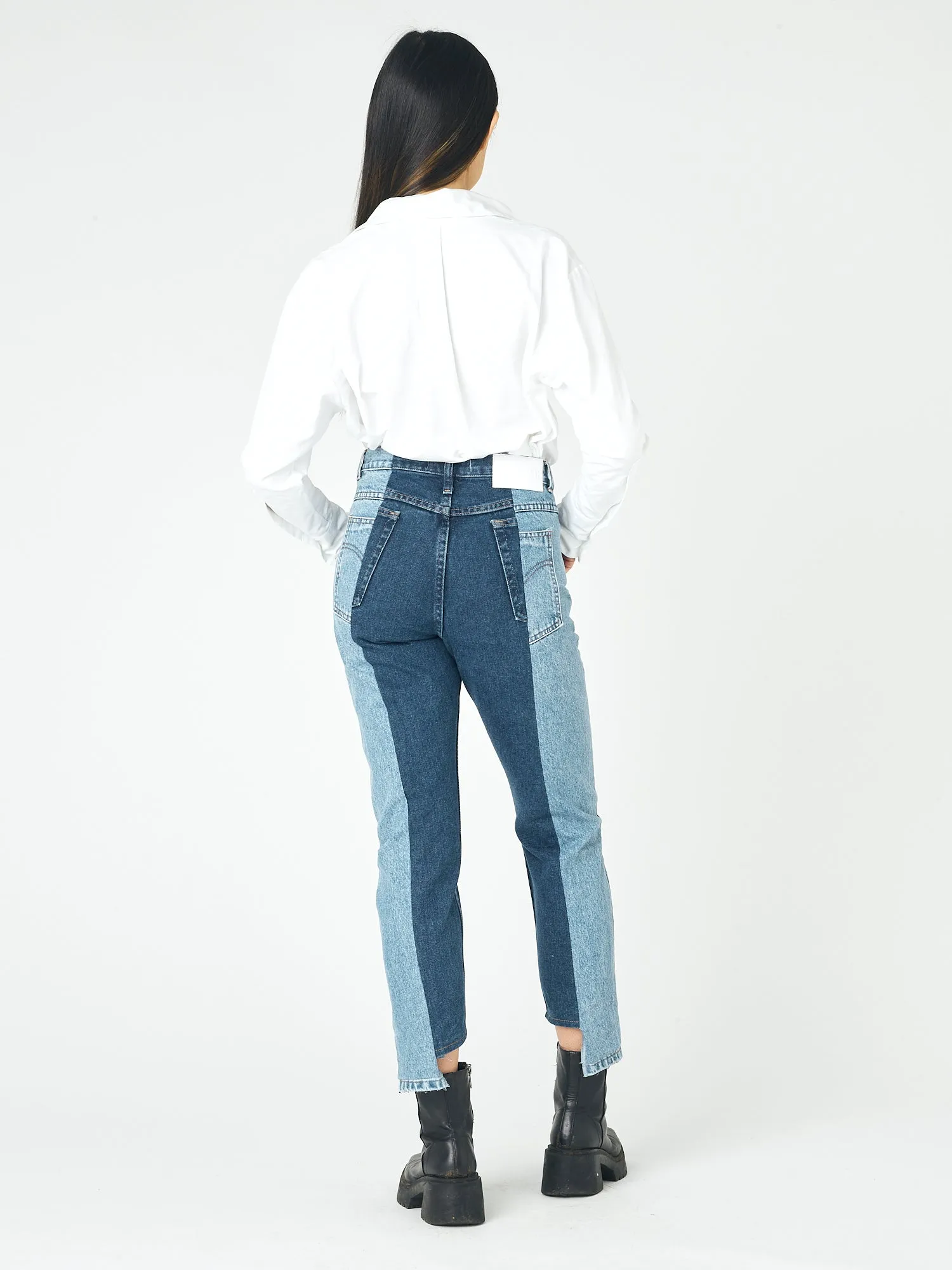 Straight Leg Jean Light/Dark Blue