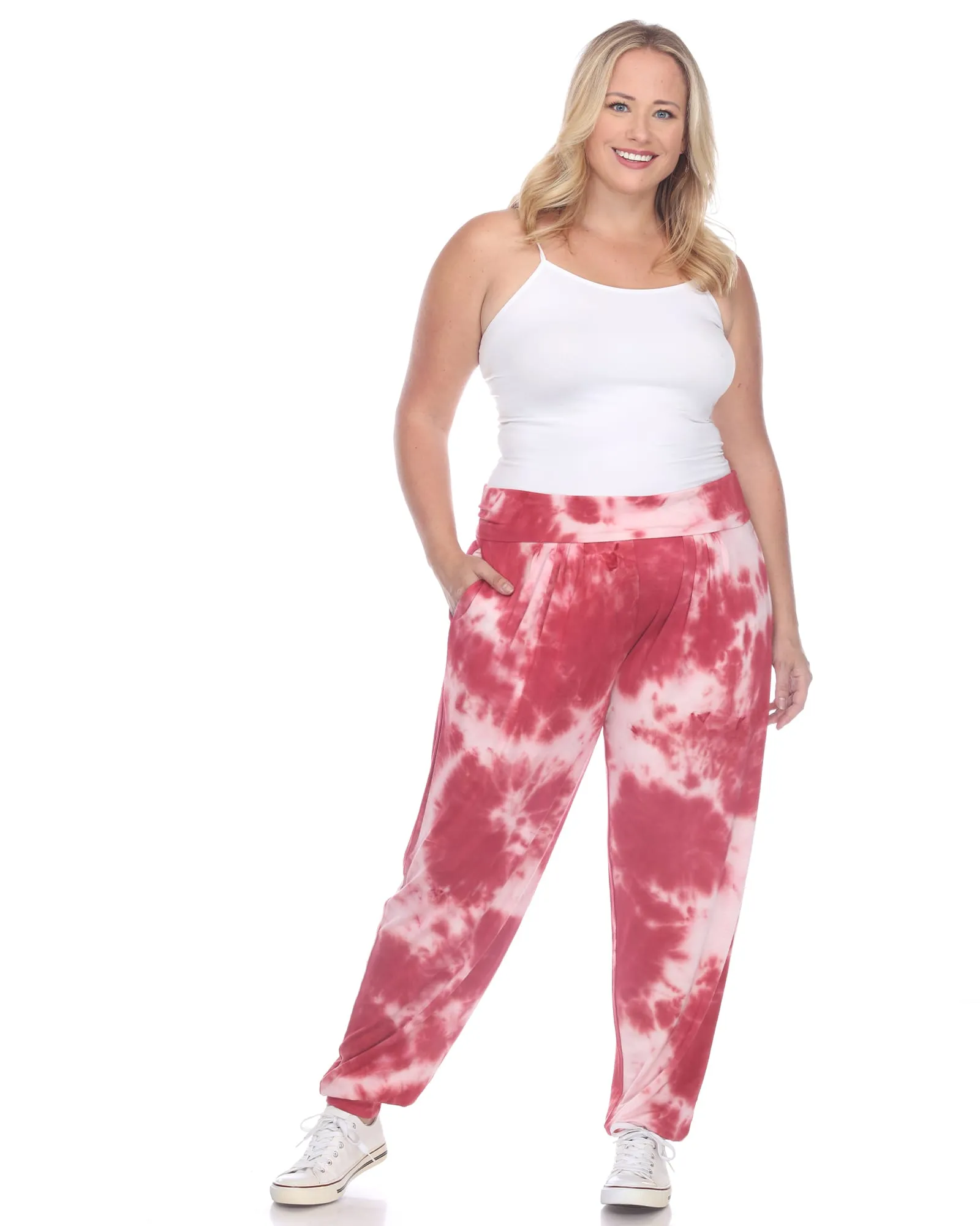 Tie Dye Harem Pants | Red