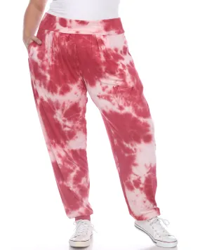 Tie Dye Harem Pants | Red