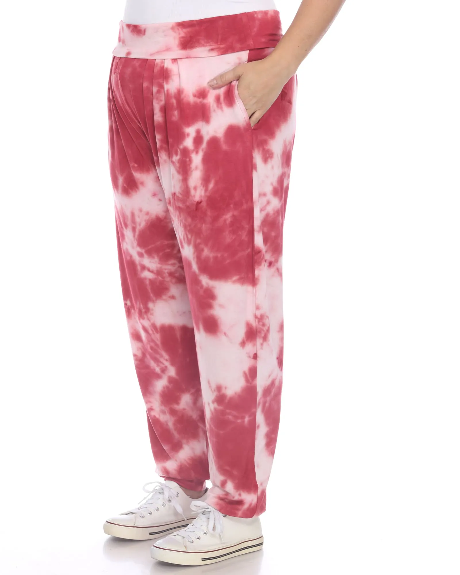 Tie Dye Harem Pants | Red