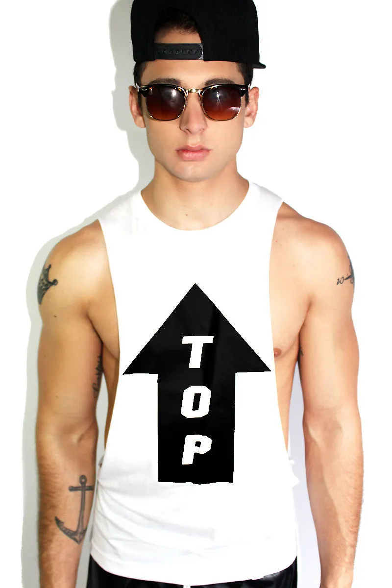 Top Low Arm Tank-White