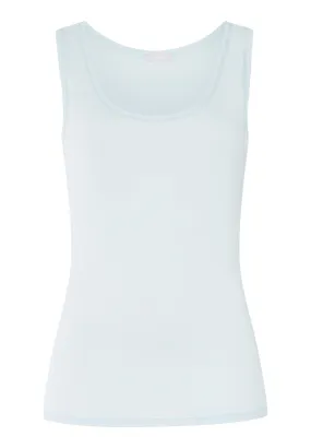 Ultralight Cotton Round Neck Tank Top | Whispering Blue 71821-2503