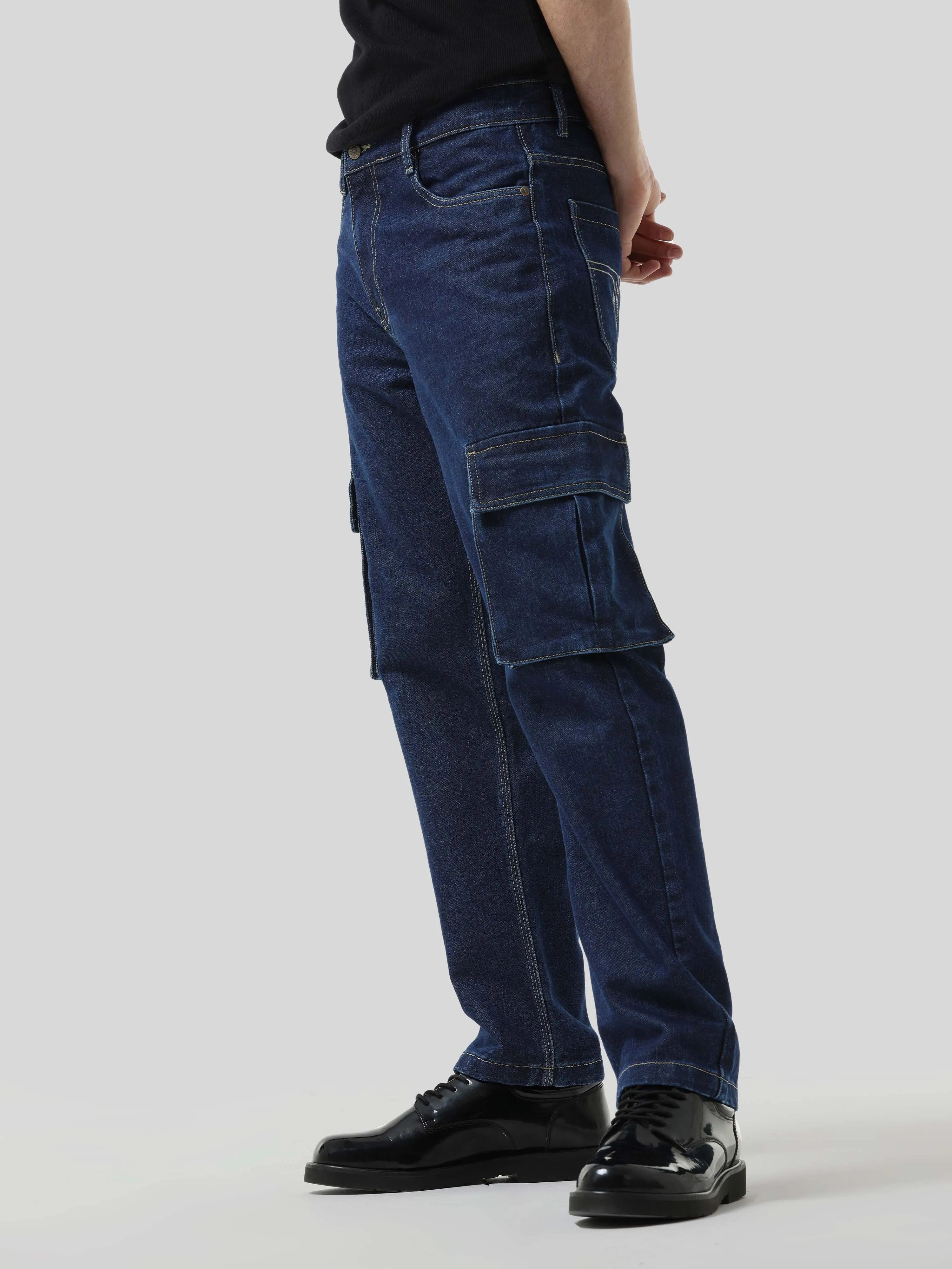 Urban Utility Dark Blue Denim Cargo