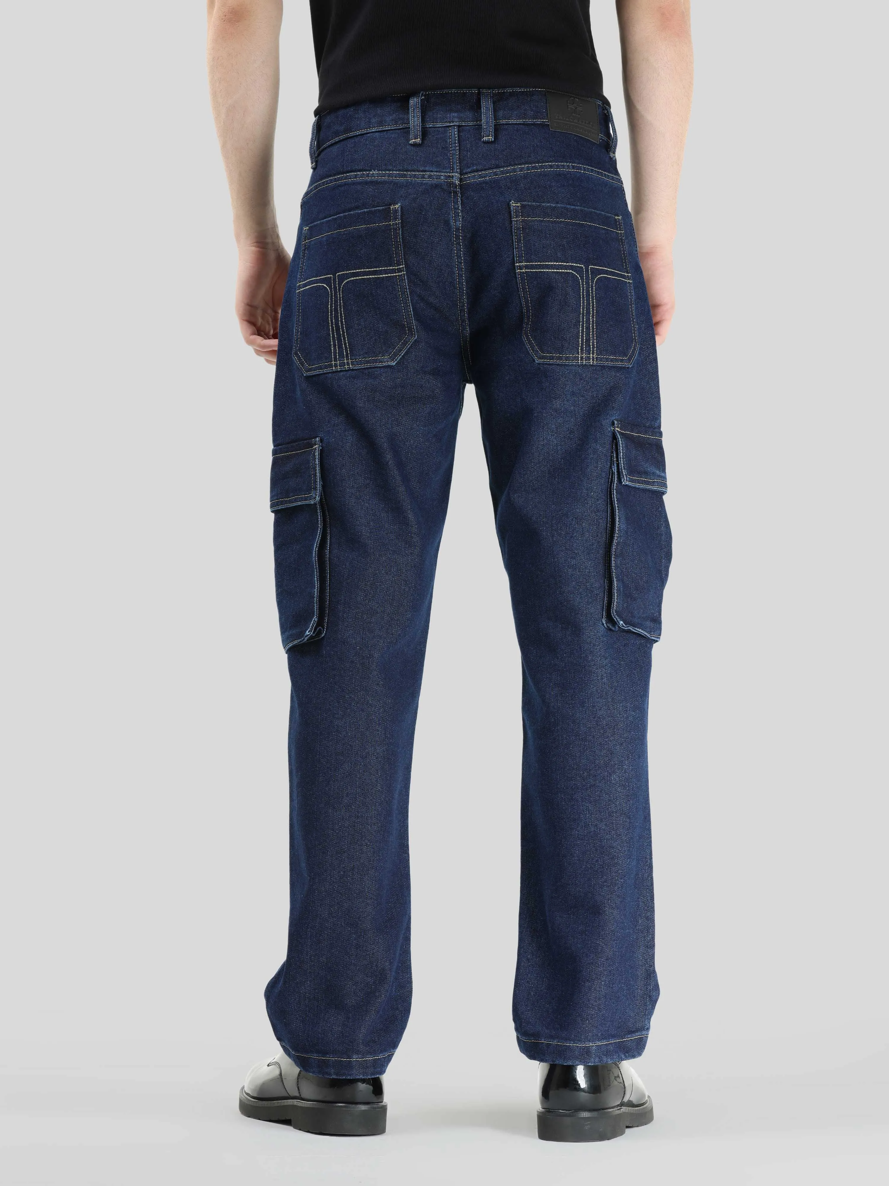 Urban Utility Dark Blue Denim Cargo