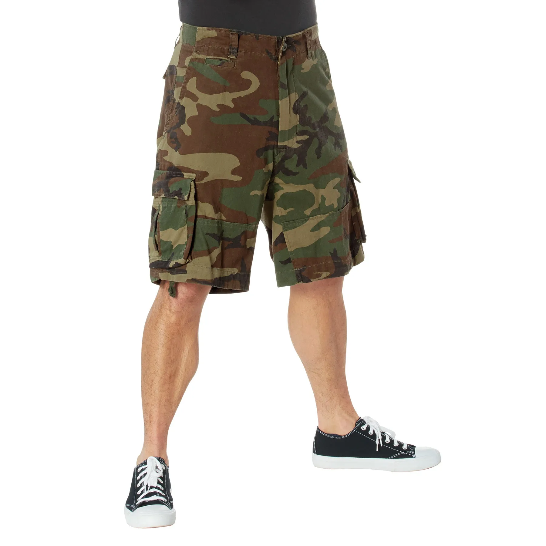 Vintage Infantry Utility Short- Woodland Camo