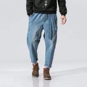 WLS Oleno Harem Denim Pants Blue