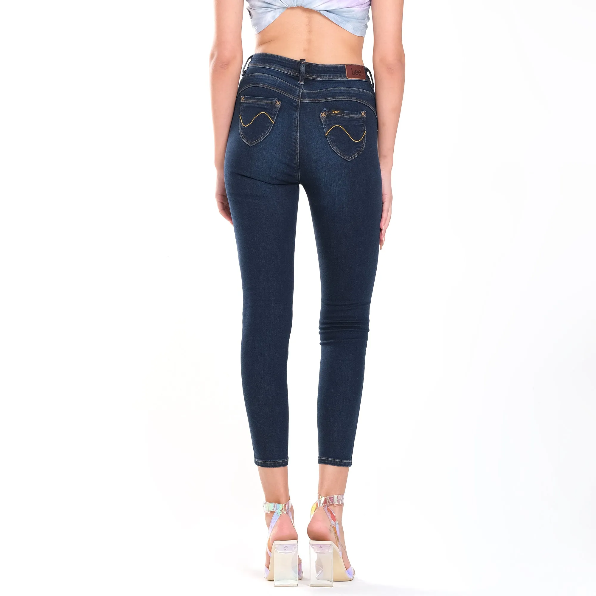 WOMENS HEATHER JEANS IN DARK RUBY