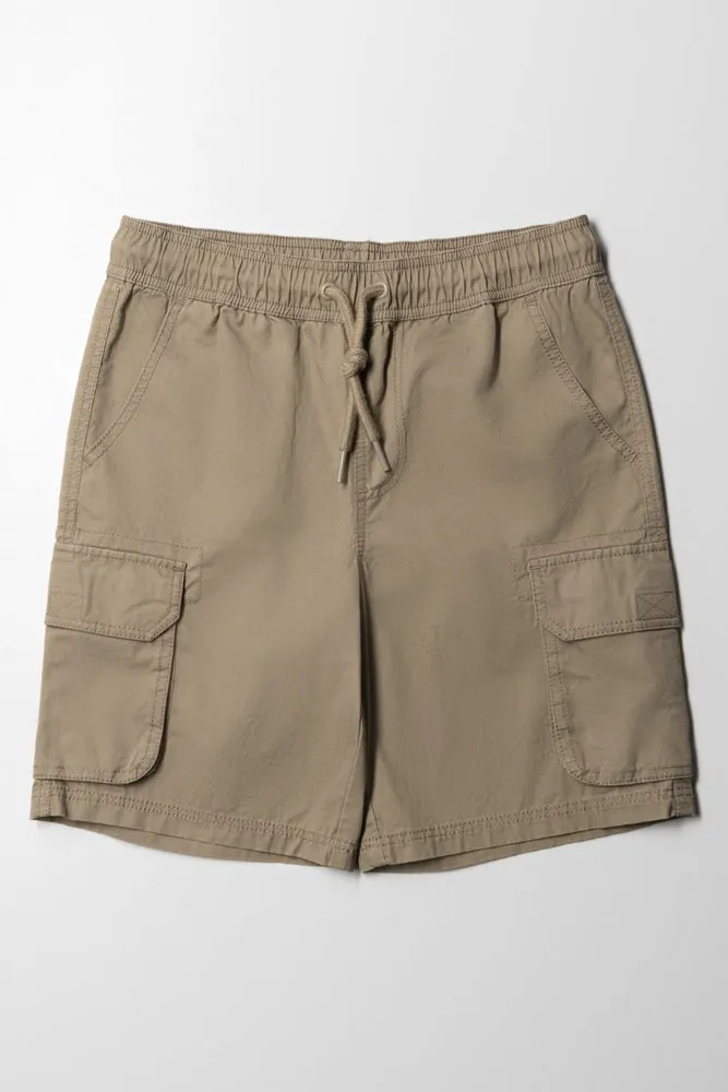 Woven Cargo Shorts Stone