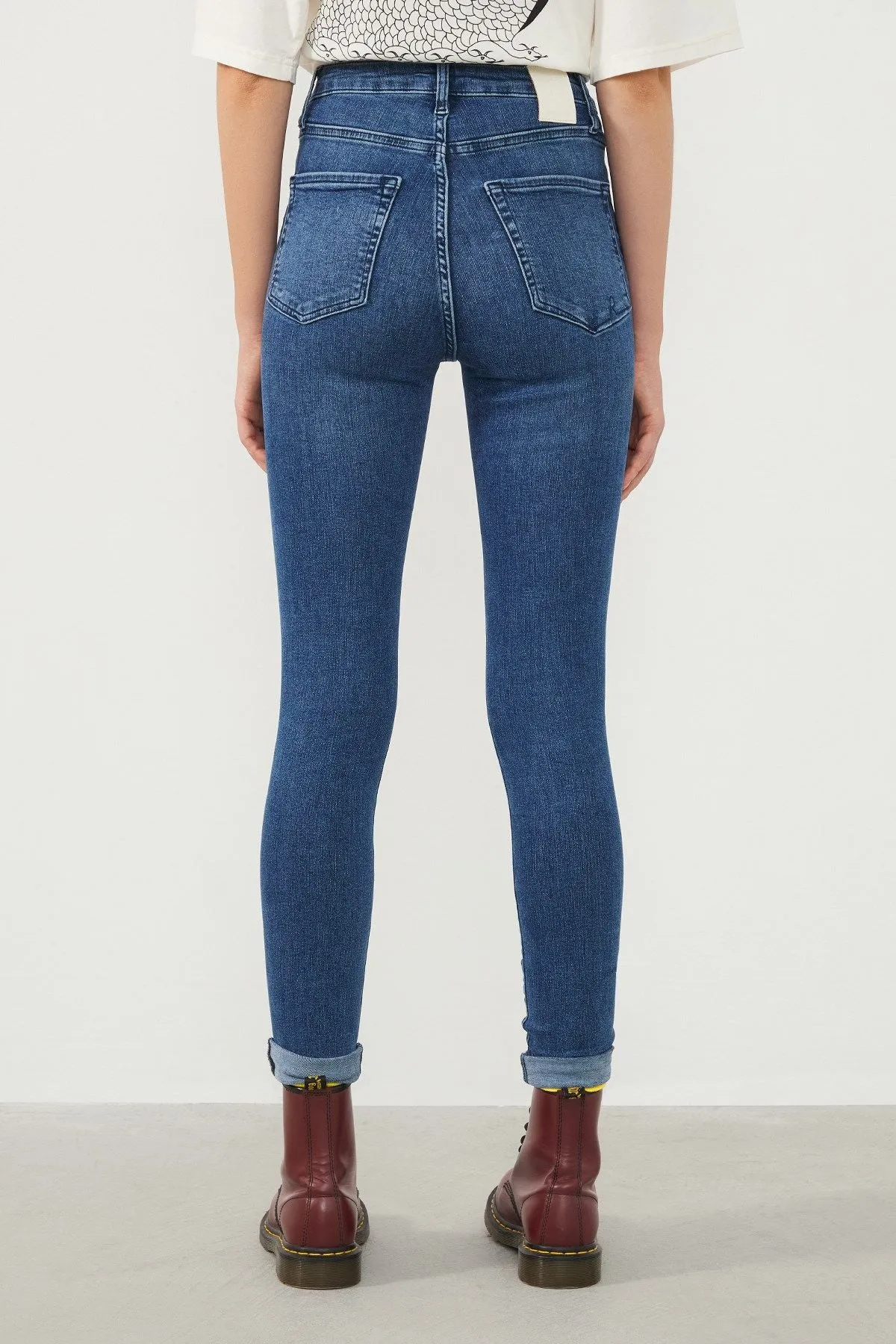 Zel Super Skinny Fit Dark Blue Women's Jeans